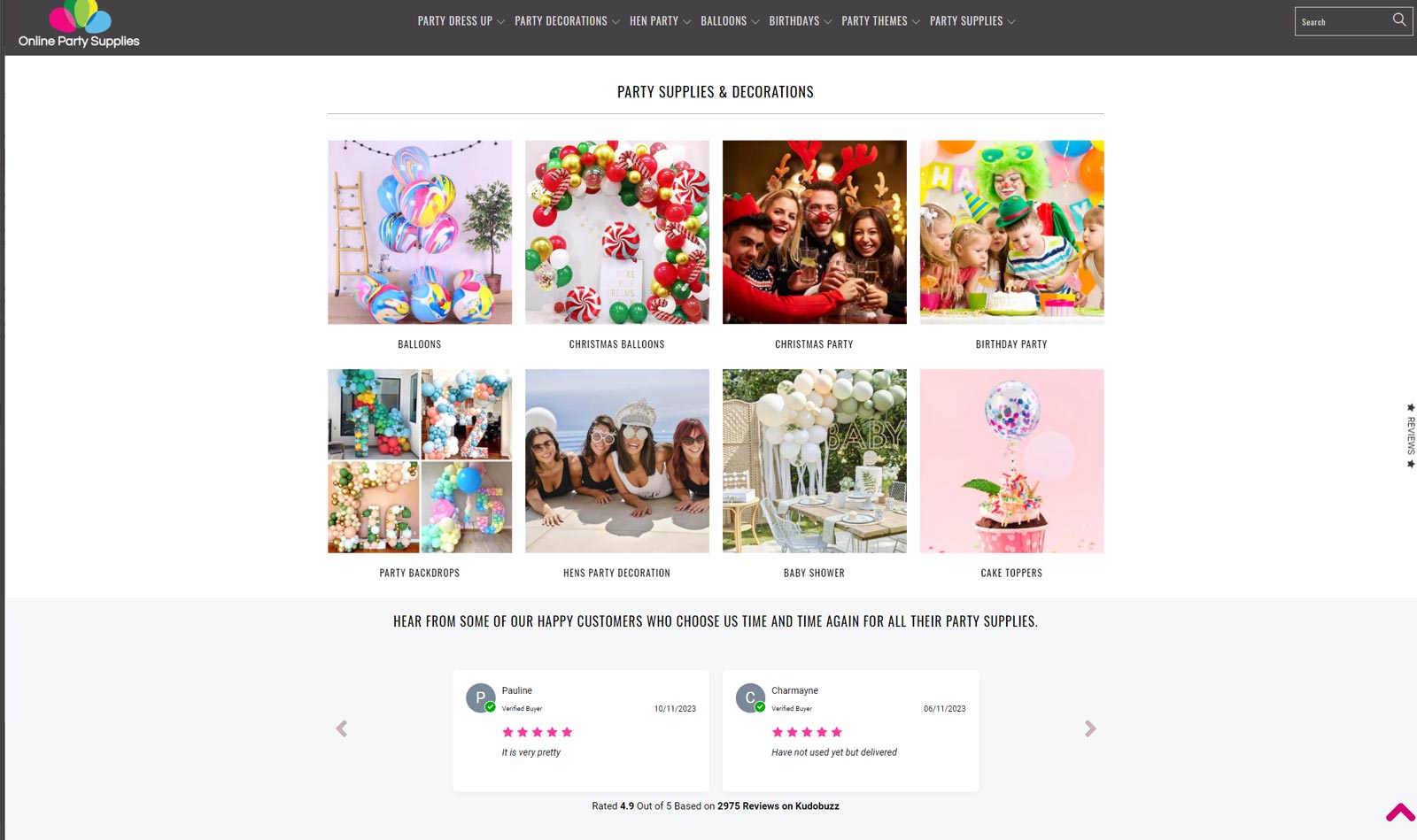 Online Party Supplies 1